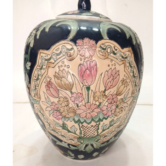Oklahoma Importing Co. H.F.P. Macus Ginger Jar Oriental Porcelain Hand Painted - Picture 3 of 8
